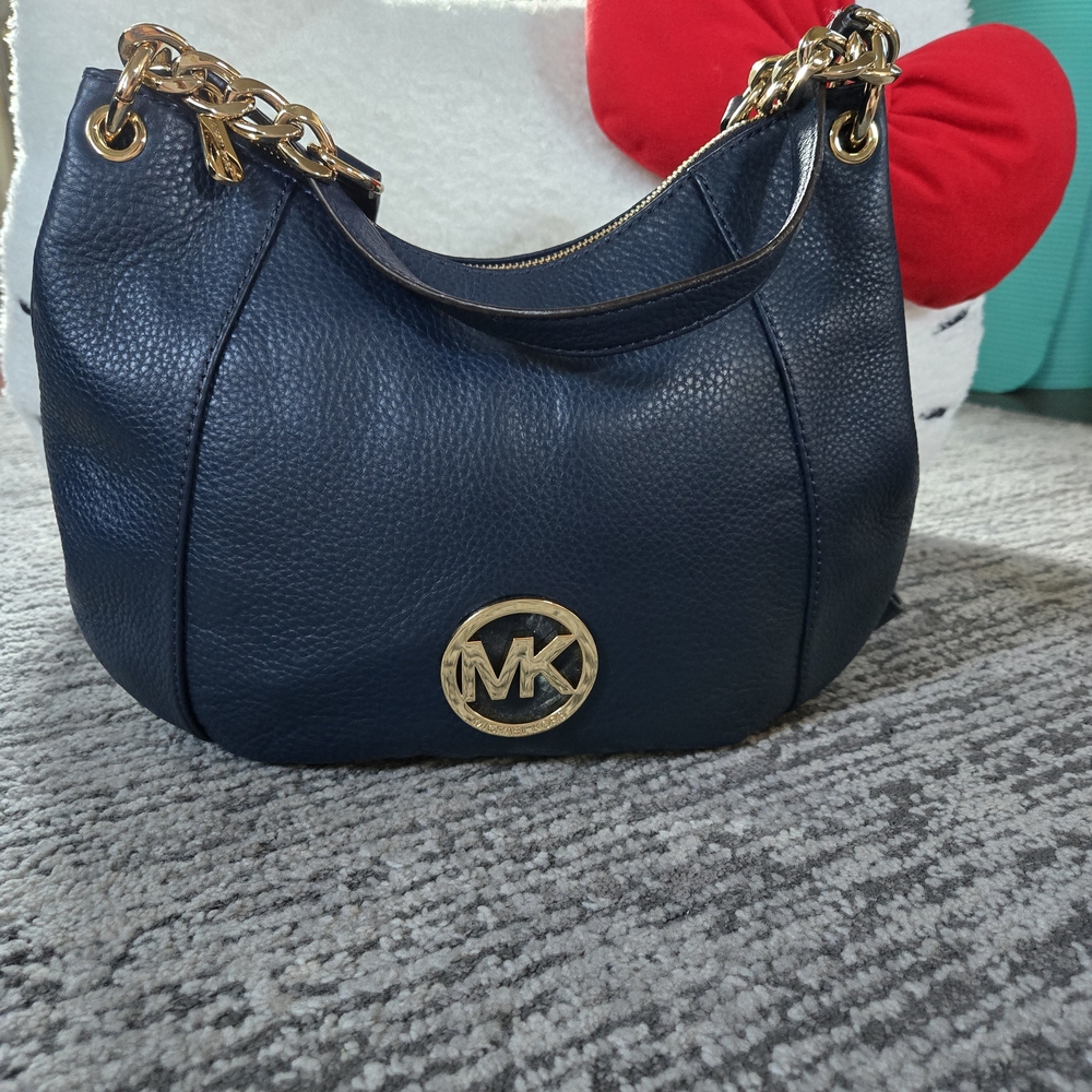 Michael Kors Black Leather Shoulder Bag